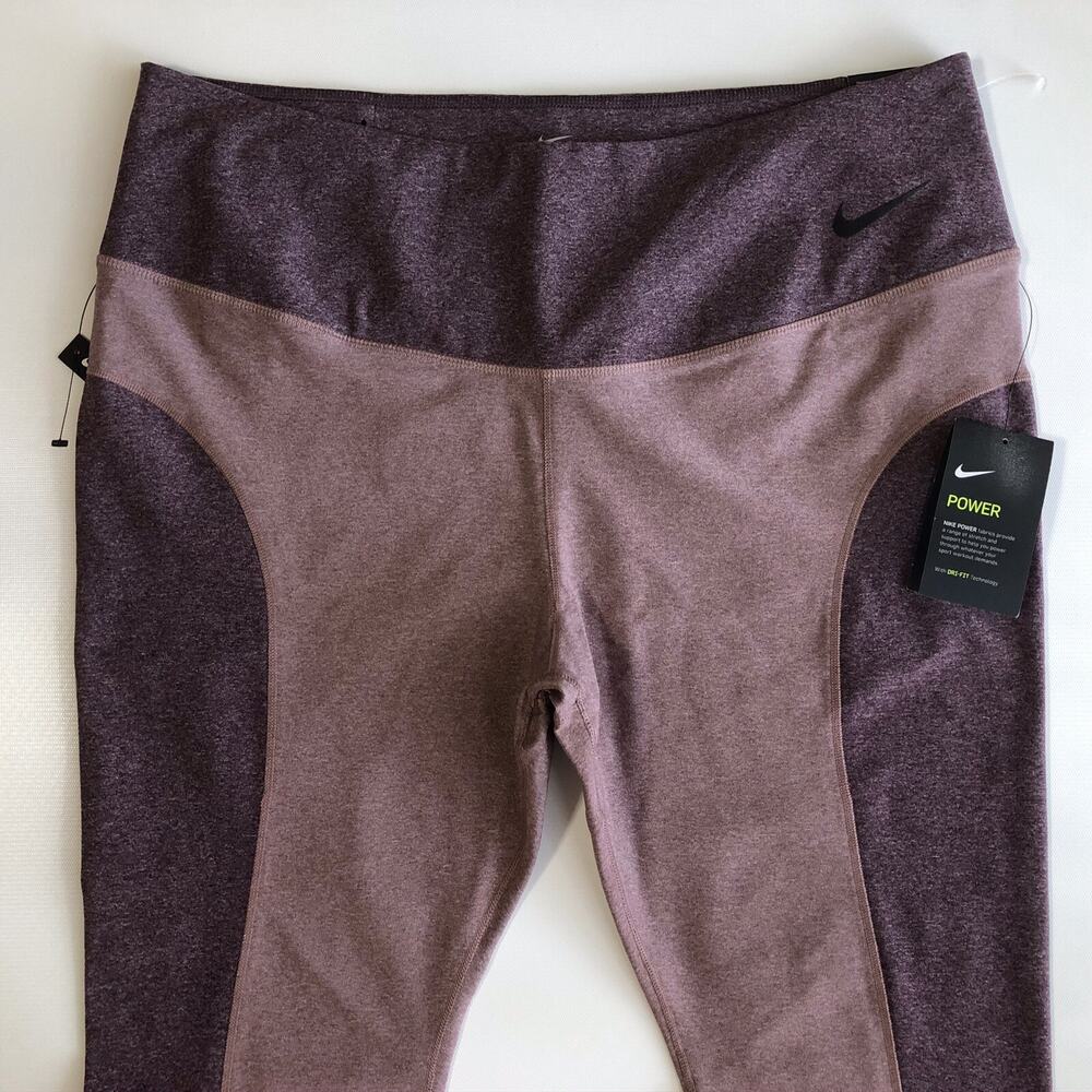 Nike Womens Dri-Fit Sculpt Hyper Tight Fit Leggings Pants AO2260 259 Wine Sz 2XL